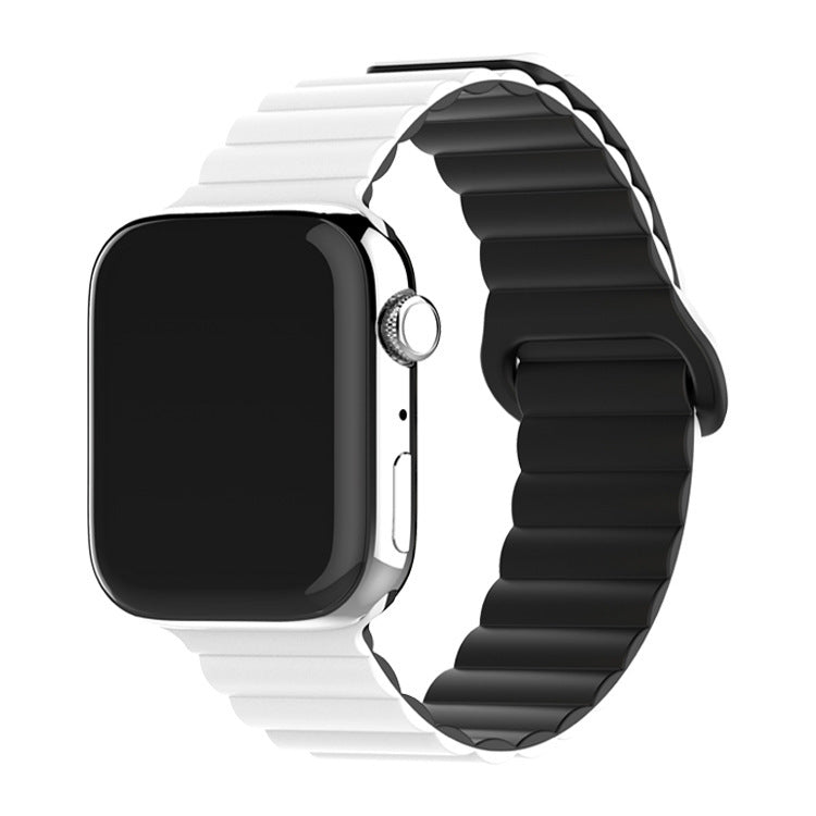 Two-color Silicone Magnetic Back Ring Buckle Watch Band 6d58b5c1 f2f6 49fa 94f1 9193740ac6b3