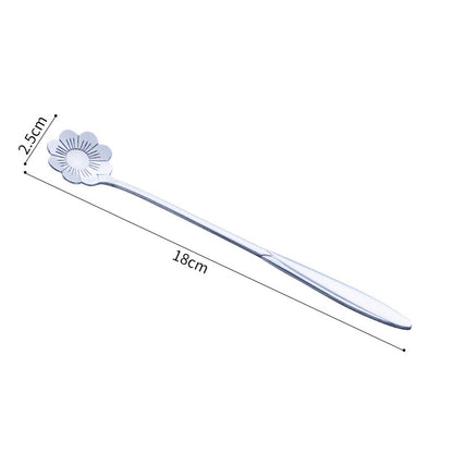 Stainless Steel Korean Spoon Long Handle Cherry Blossom Stirring 6d6b35fe 7002 46bc b7d6 39a0fa804494
