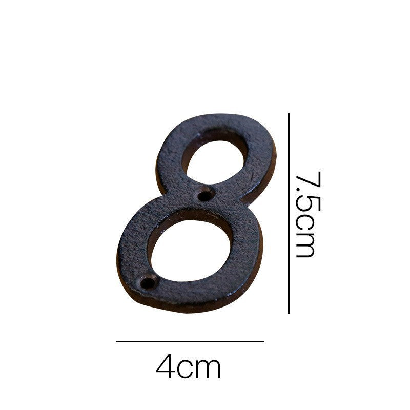 European-style Retro Cast Iron Three-dimensional Wrought Iron 26 English Letters Door Number 6d75e972 ebe3 4728 b793 aa315e05