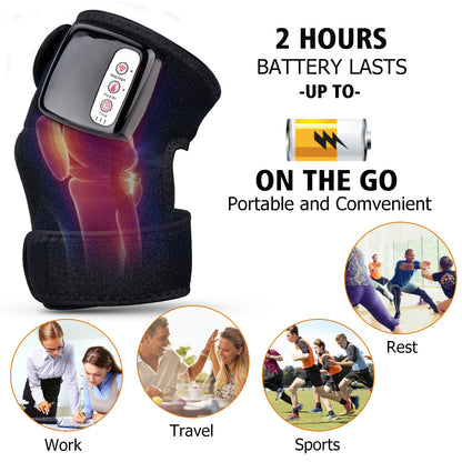 Electric Infrared Heating Knee Massager Wrap Elbow Joint Support Vibration Therapy Physiotherapy Machine Pain Relief Massagea