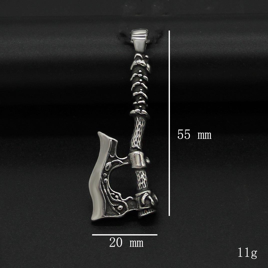 Double Sided Axe Necklace Odin Legend Titanium Steel Chain 6d8ea0d9 5c70 48a5 934a 7f540bdfce12