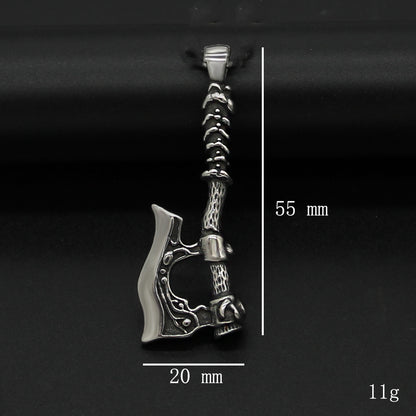 Double Sided Axe Necklace Odin Legend Titanium Steel Chain 6d8ea0d9 5c70 48a5 934a 7f540bdfce12