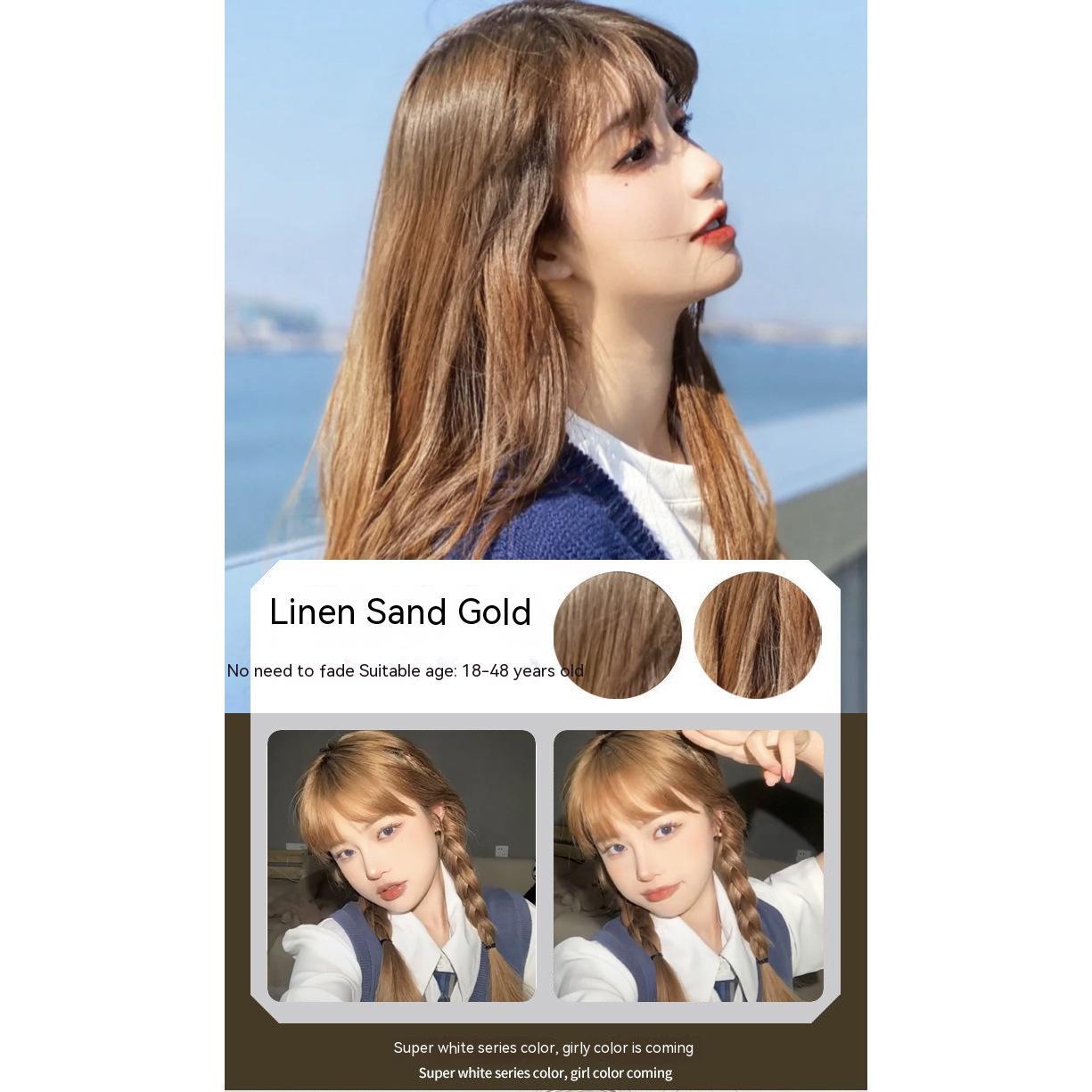 Ammonia-free Hair Color Paste Monochrome Paste Cover White Hair Multi-segment Color One-step Black Tea Gray Blue Black Hair D
