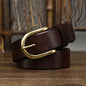 3.3CM Wide Copper Buckle Trendy Fashion Retro Belt Men - HD Wireless Product #8