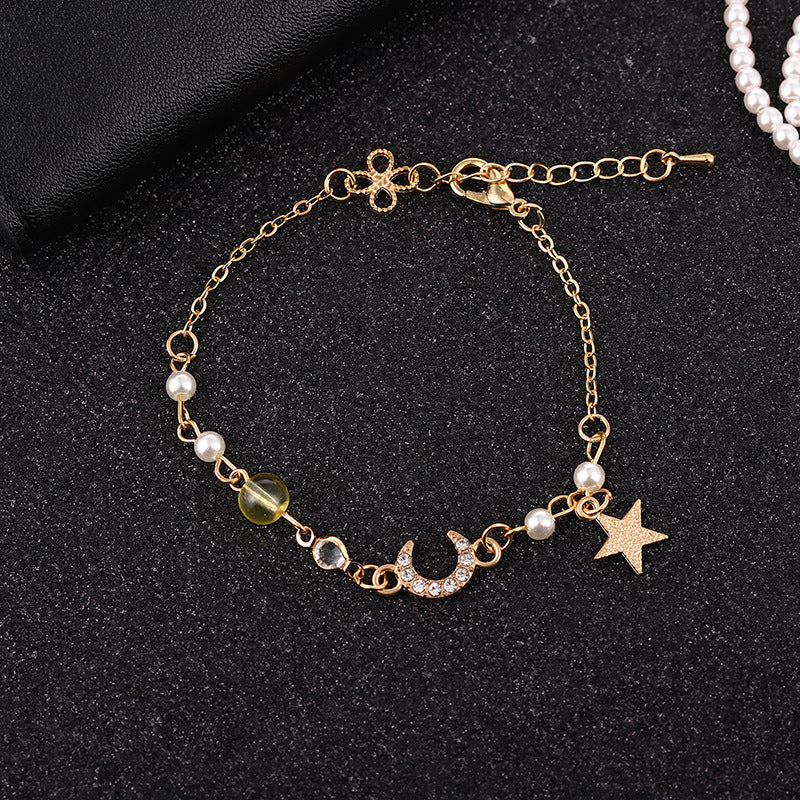 Half Moon Star And Moon Bracelet Student Girl Heart Bracelet 6daa80d2 5d33 4b88 b3a0 cca6c8e6275c