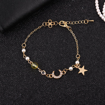 Half Moon Star And Moon Bracelet Student Girl Heart Bracelet 6daa80d2 5d33 4b88 b3a0 cca6c8e6275c