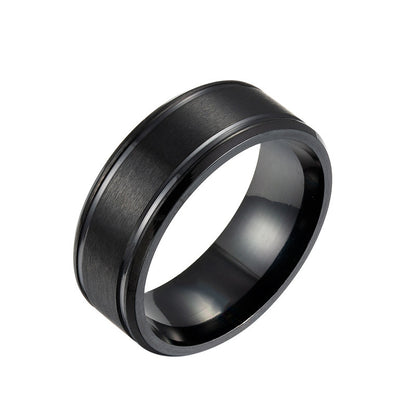 Matte Double Beveled Simple Men's Ring 6dbfe107 ac44 4074 b5fd 0611f3754a9c