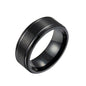Matte Double Beveled Simple Men's Ring 6dbfe107 ac44 4074 b5fd 0611f3754a9c
