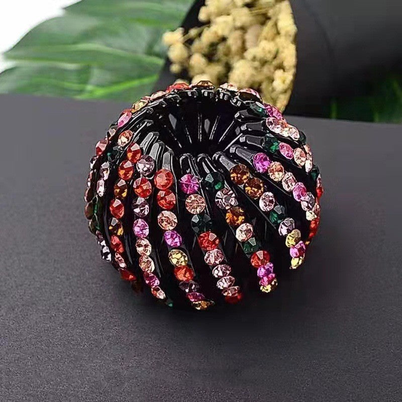 Korean Rhinestone Bird's Nest Pill Head Coiler 6ded08ed 79a0 4b9c b4da 7a7af38190aa