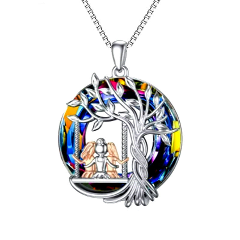 Fashion Colorful Crystal Pendant Necklace 6def6314 bab7 4836 9c67 0d23b47dd62d