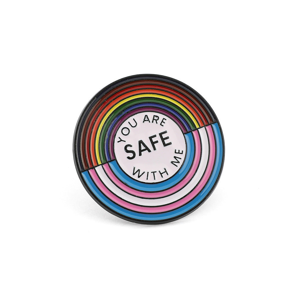 Rainbow Brooch High-grade Round Brand Paint Letters 6df2534a de5f 427a 9a59 7ecdf3ec4d6e