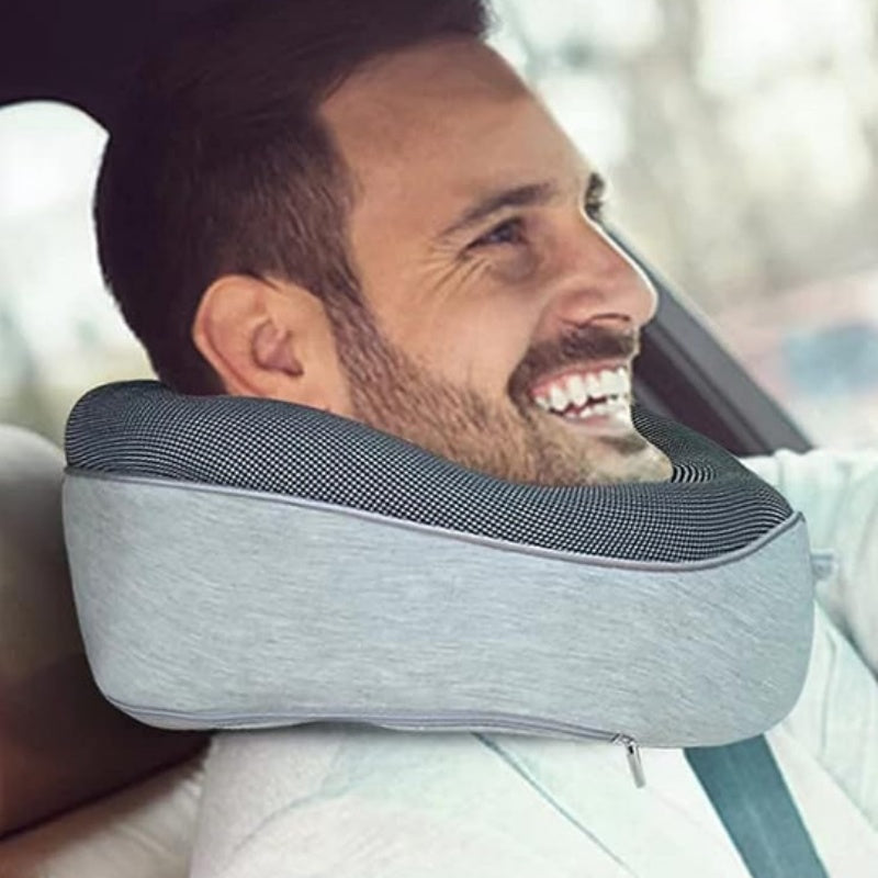 Travel Neck Pillow Non-Deformed Airplane Pillow Travel Neck Cushion Durable U-Shaped Travel Memory Cotton Nap Neck Pillow 6df