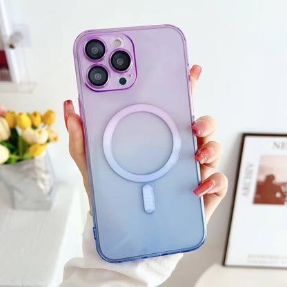 Hot Gradient Two-color Magnetic Phone Case Lens Protector Protective Case - 图片 6