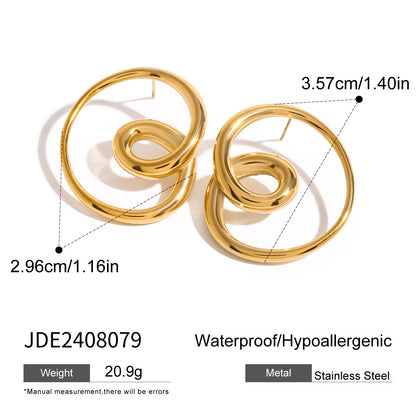 Stainless Steel Rotating Hollow Ear Studs