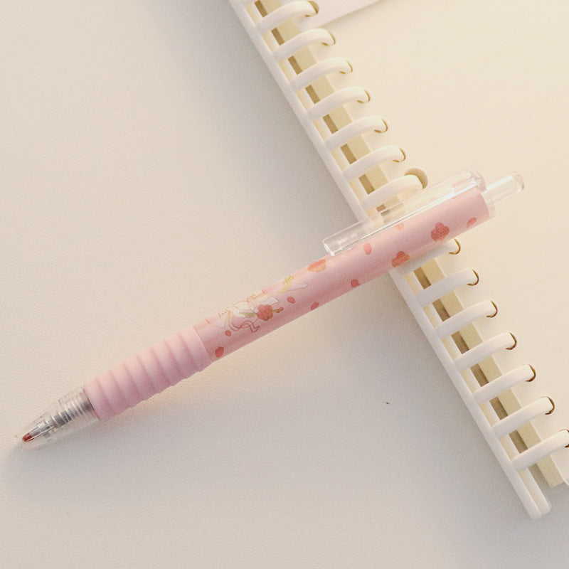 Cute Peach Press Gel Pen Korean Stationery Kawaii Gel Ink Rollerball Pens - 图片 5