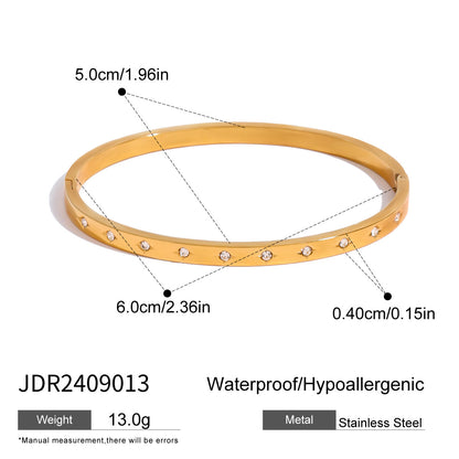 European And American Stainless Steel Zircon Bracelet Buckle Bracelet 6e30cadc 376b 40d3 bcbb 1066a701db40