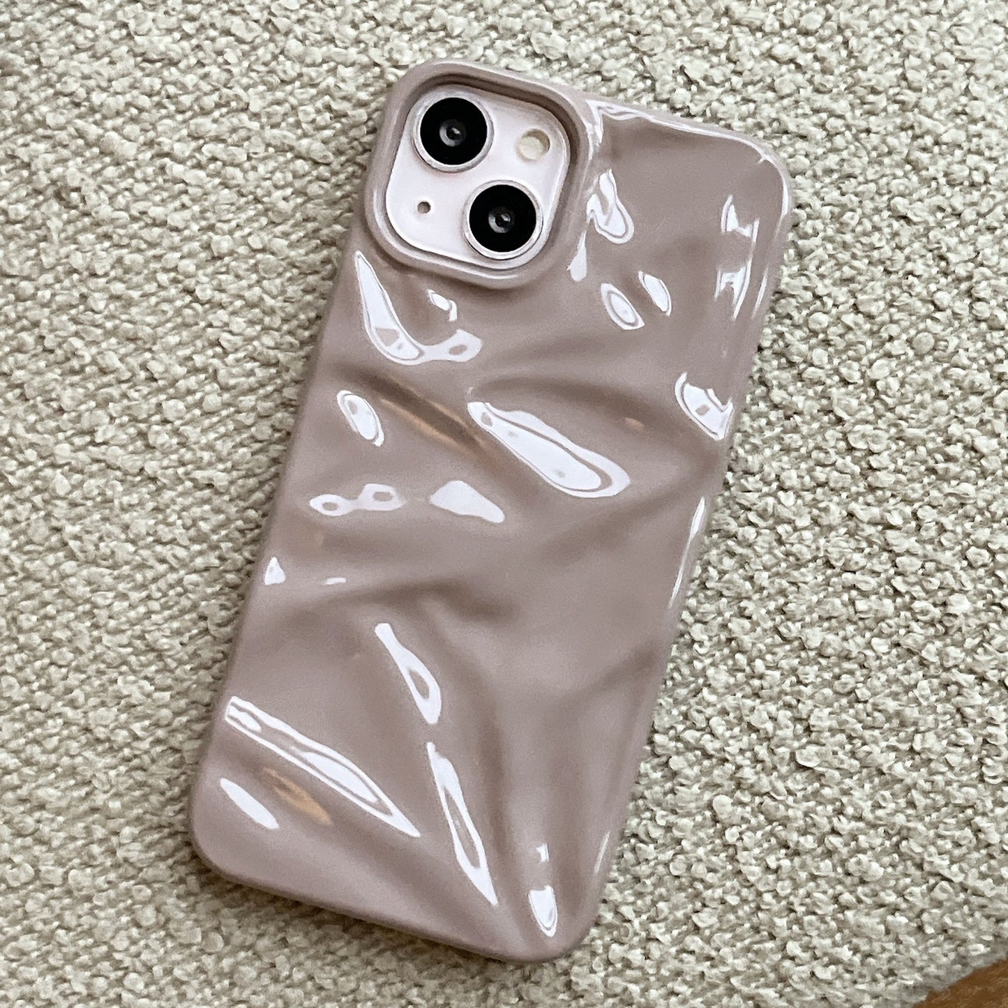 Electroplating Three-dimensional Pleated Phone Case - 图片 2