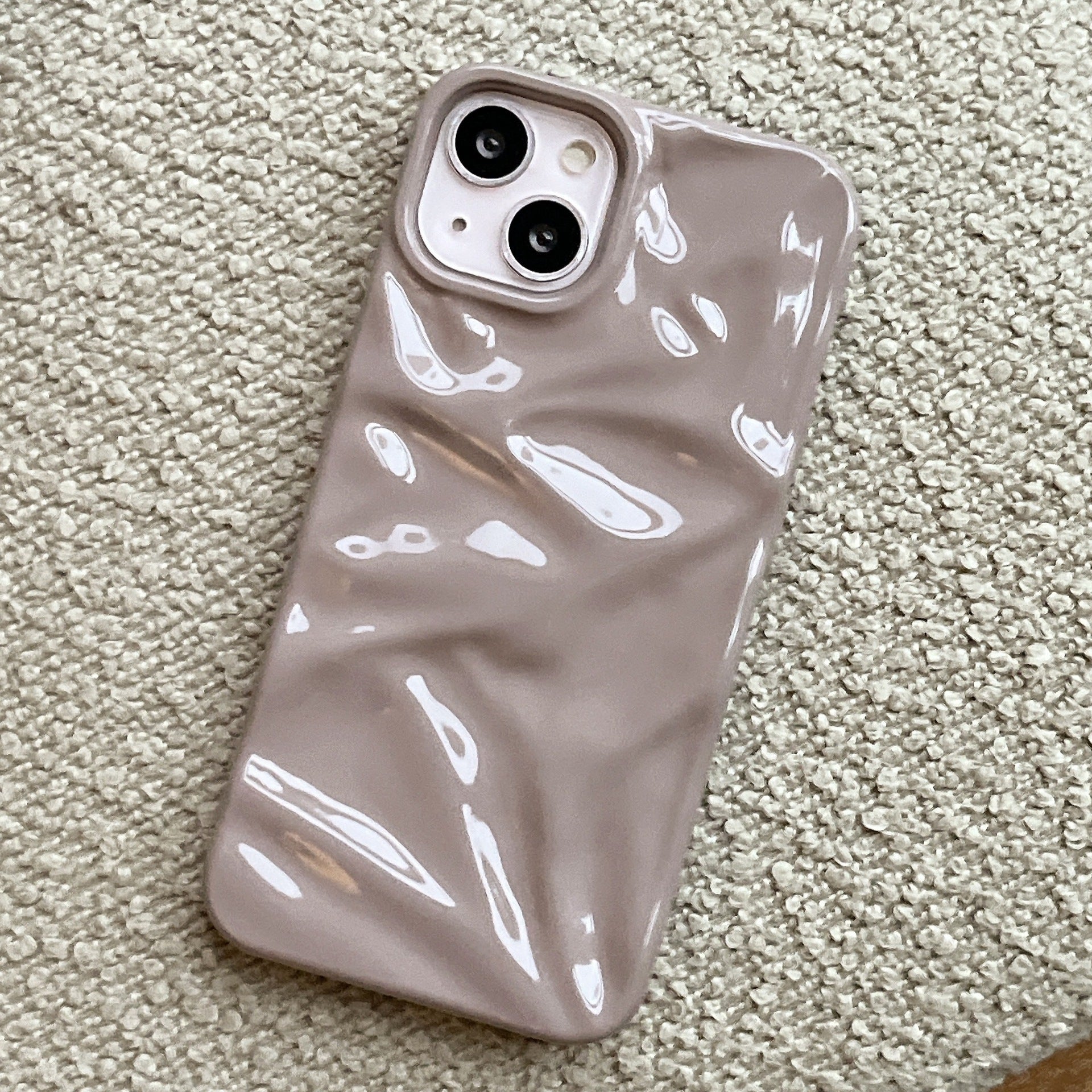 Electroplating Three-dimensional Pleated Phone Case - 图片 2