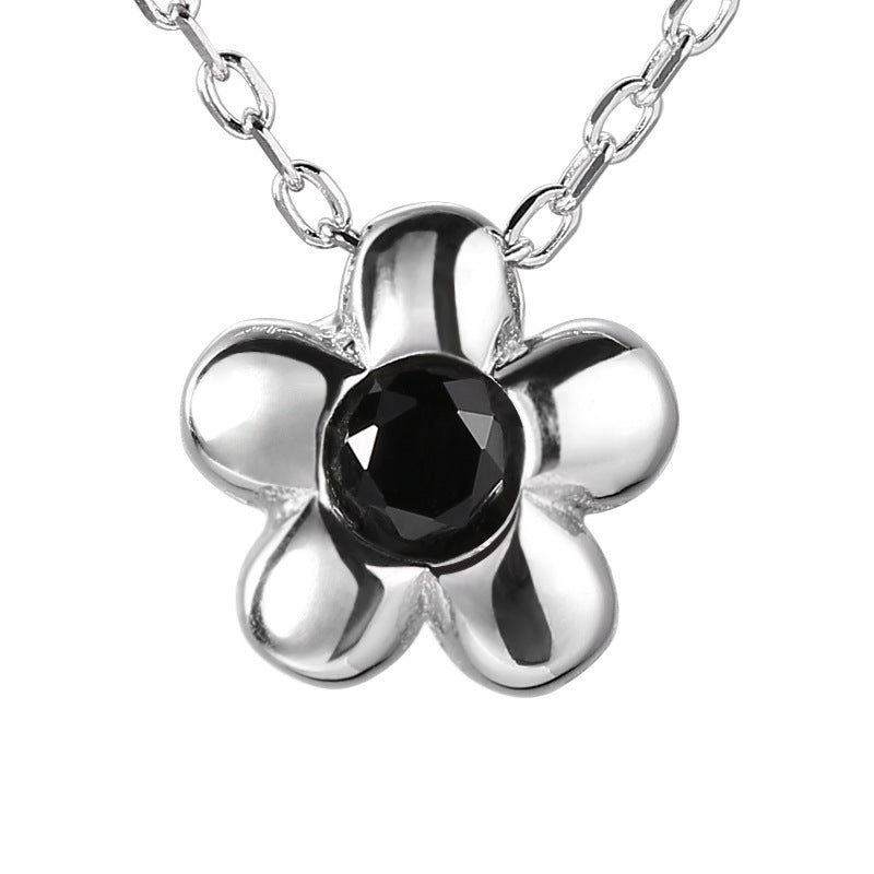 Flower Inlaid Black Diamond Necklace Pendant 6e4e46c6 e616 4928 a331 7d01725e3fb7