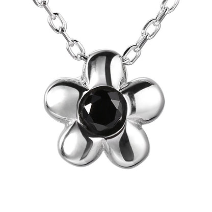 Flower Inlaid Black Diamond Necklace Pendant 6e4e46c6 e616 4928 a331 7d01725e3fb7