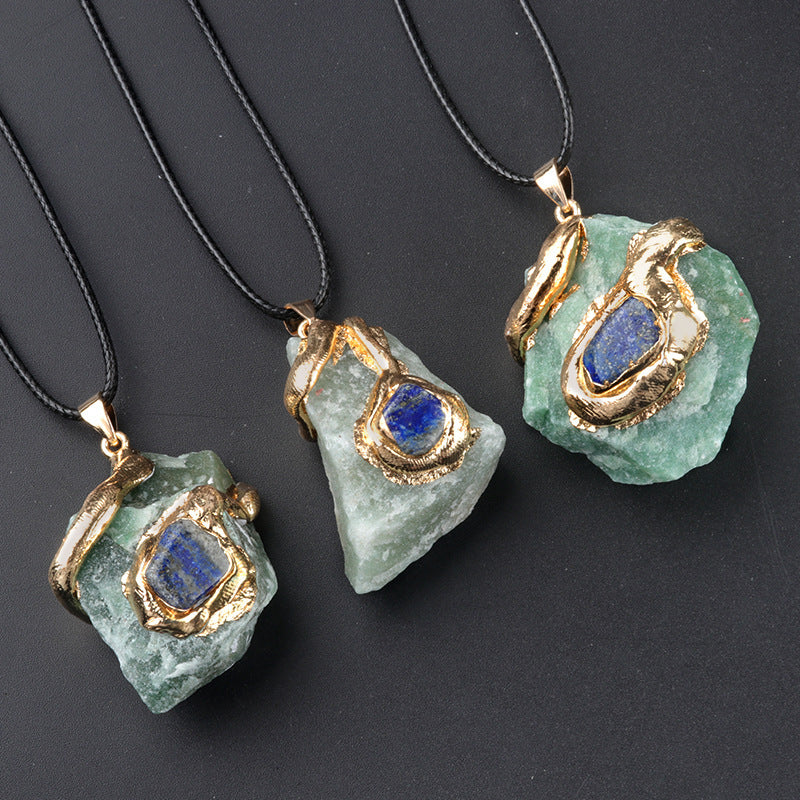 Oversized Gilding Crystal Stone Pendant Multicolor Crystal Stone Irregular Necklace Accessories 6e5b7791 033d 4780 a713 8acfe