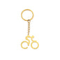 Gexiang Factory Titanium Steel Cutting Hollow 18K Real Gold Electroplating Simple Stroke Bicycle Pendant Stainless Steel Key 