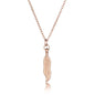 Simple Titanium Steel Clavicle Chain Leaf Pendant Long Necklace 6e71f399 65ad 4b4d b8c1 2cbe98eab4a9