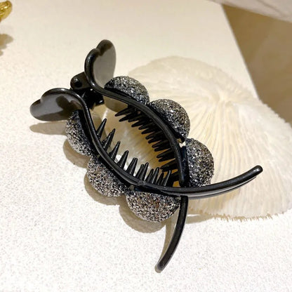 High-grade Light Luxury Butterfly Full Diamond Ponytail Bun Temperament Grip 6e79c28e fdfb 43c1 ba1b ae482d058779