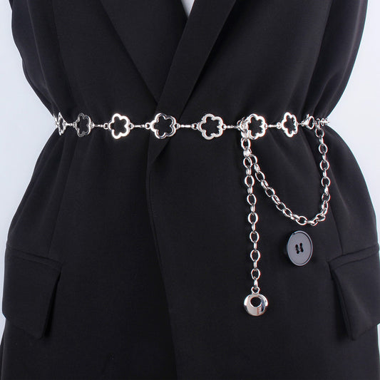 Metal Waist Chain Accessories Flower Thin Belt 6e7a4950 5a45 4f7a 80d4 b29e1d63a41a
