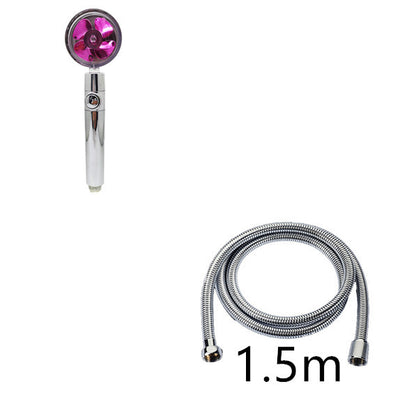 Propeller Driven Shower Head With Stop Button And Cotton Filter Turbocharged High Pressure Handheld Shower Nozzle 6e7cf6e4 22