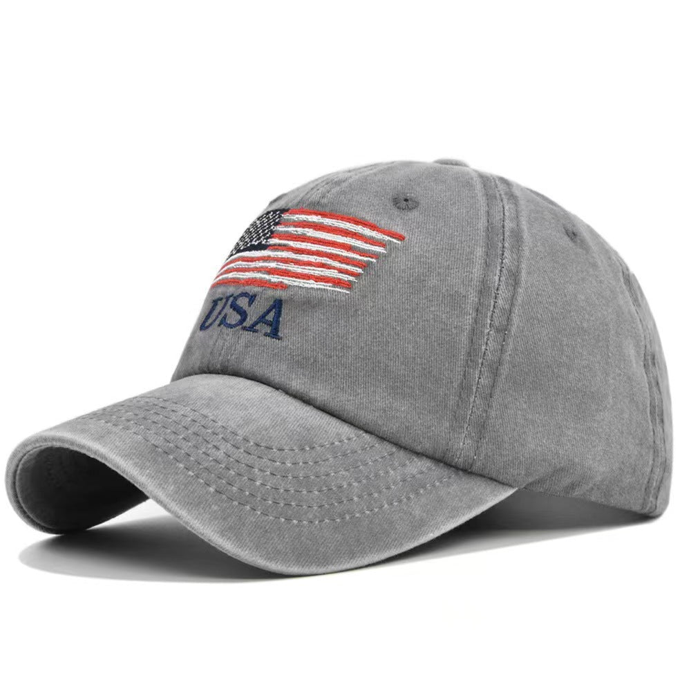 Washed Distressed Letters Baseball Peaked Cap 6e940e4e 2f5e 4cae 9bb4 34e363092cfc