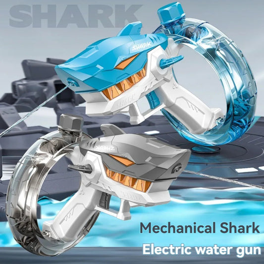New Shark Electric Water Gun Toys Fully Automatic Continuous Fire Water Gun Large Capacity Beach Summer Children's Water Play