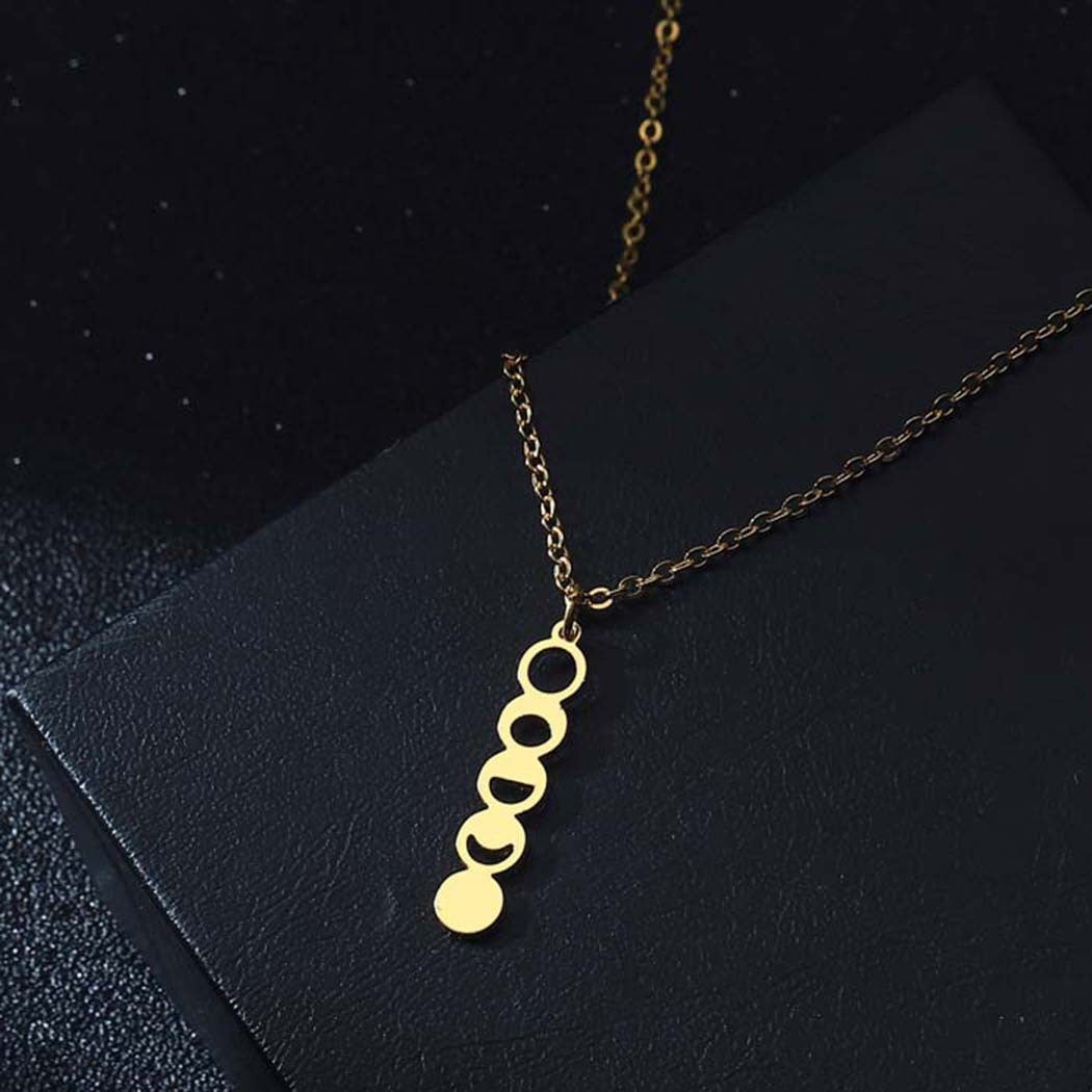 Women's Moon Phase Shape Space Themed Pendant Necklace 6eb5a8db d370 46b6 8929 215d8d2403c7