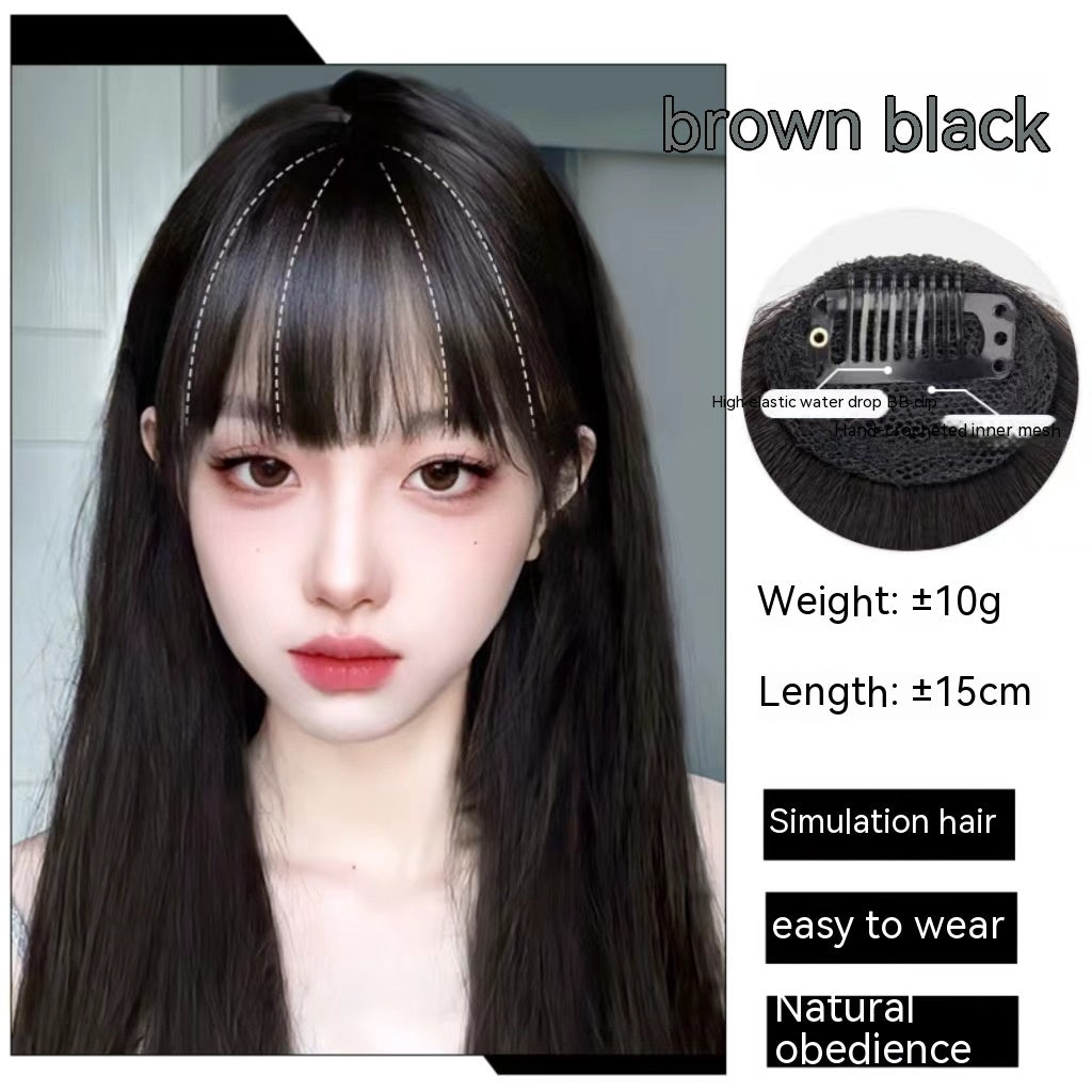 Natural Forehead Artificial Hair Straight Bangs Wig Set Seamless Invisible Wig Set 6ed1caee 916f 4886 9634 d98d8113bbc8 trans