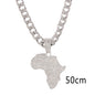 Africa Map Cuba Chain Diamond Personality Fashion Pendant Necklace 6ee06f3f b3fb 4c60 b41d b72396951bdb