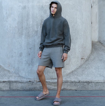 Спортивные серые шорты из чистого хлопка для мужчин, High Street