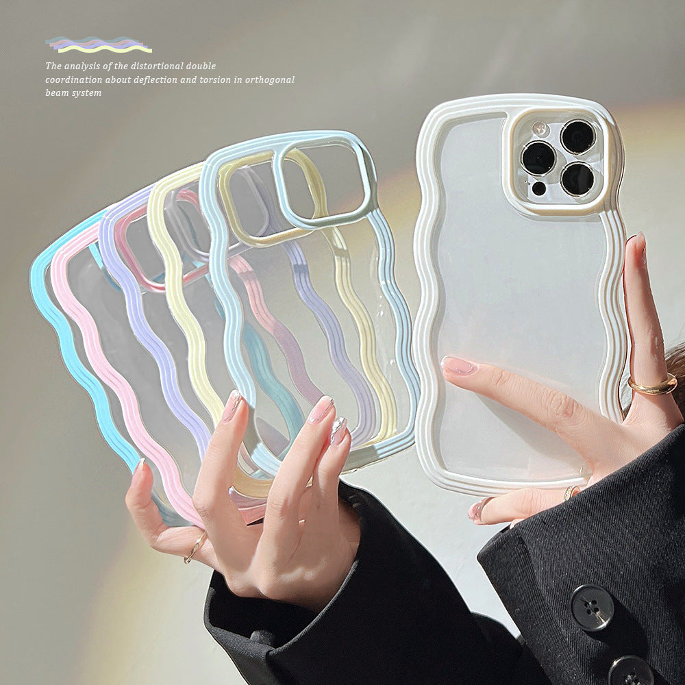 Wave Border Mobile Phone Case Solid Color Simple Candy Color 6f22240c f8b2 4789 9108 617c70968904