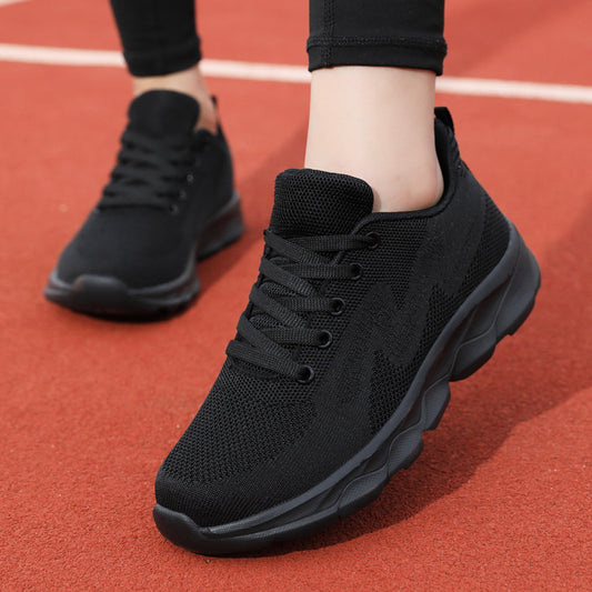 All Black Sneaker Women's Lightweight Mesh Breathable Casual Soft Bottom Running Shoes 6f4aaa70 02b7 4644 a855 677655ba7a9d