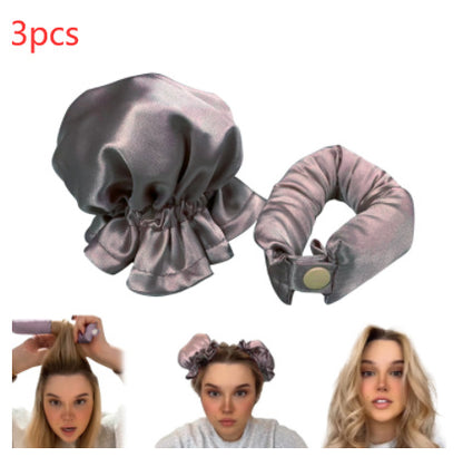 New Heatless Curl Stick With Cloth Cover Cute Ball Head Hair Curler Headband Hair Rollers Wave Form Curling Rod Hair Style To