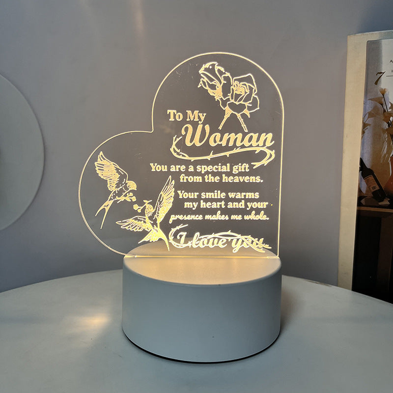 Creative 3D Night Heart Shaped Blessing Language USB Small Table Lamp 6f6f39c7 5644 4081 a69f b10fceb7535e