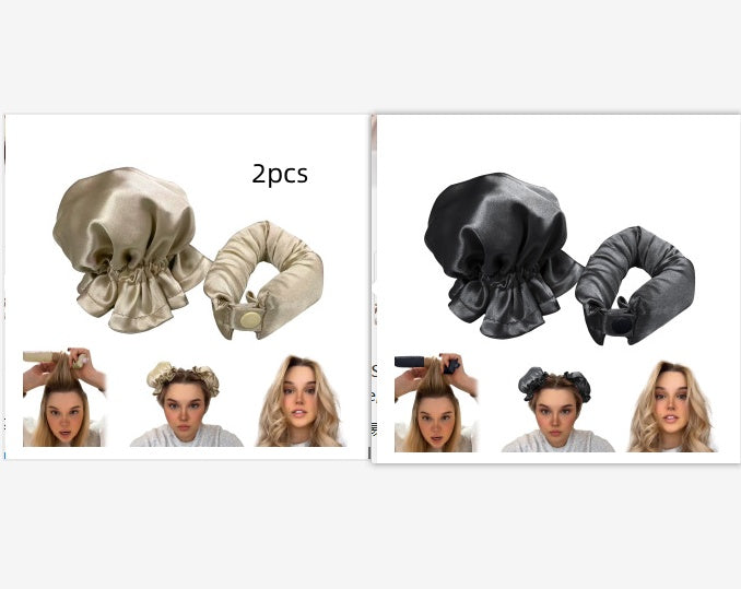 New Heatless Curl Stick With Cloth Cover Cute Ball Head Hair Curler Headband Hair Rollers Wave Form Curling Rod Hair Style To