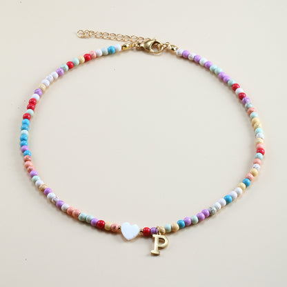 Colorful Beads Initial Choker For Women Stainless Steel Lett 6f83eb1c 4c76 482d b25e 206b4b97bff4