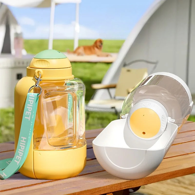 2 In 1 Dog Large Capacity Pets Out Drinking Pot Cat Water Dispenser Portable Water Cup Water And Food Integrated Bowl Pet Products - HD Wireless Product #2