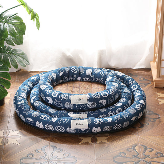 Round Cat Kennel Kennel Dog Summer Cool Den 6fdfcacb 14c6 47a1 bd27 d615951ed52b