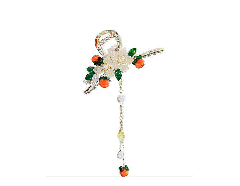 Guofeng Persimmon Ruyi Flower Tassel Grip 6fed6269 5d3d 43b0 94bd 253d72704033