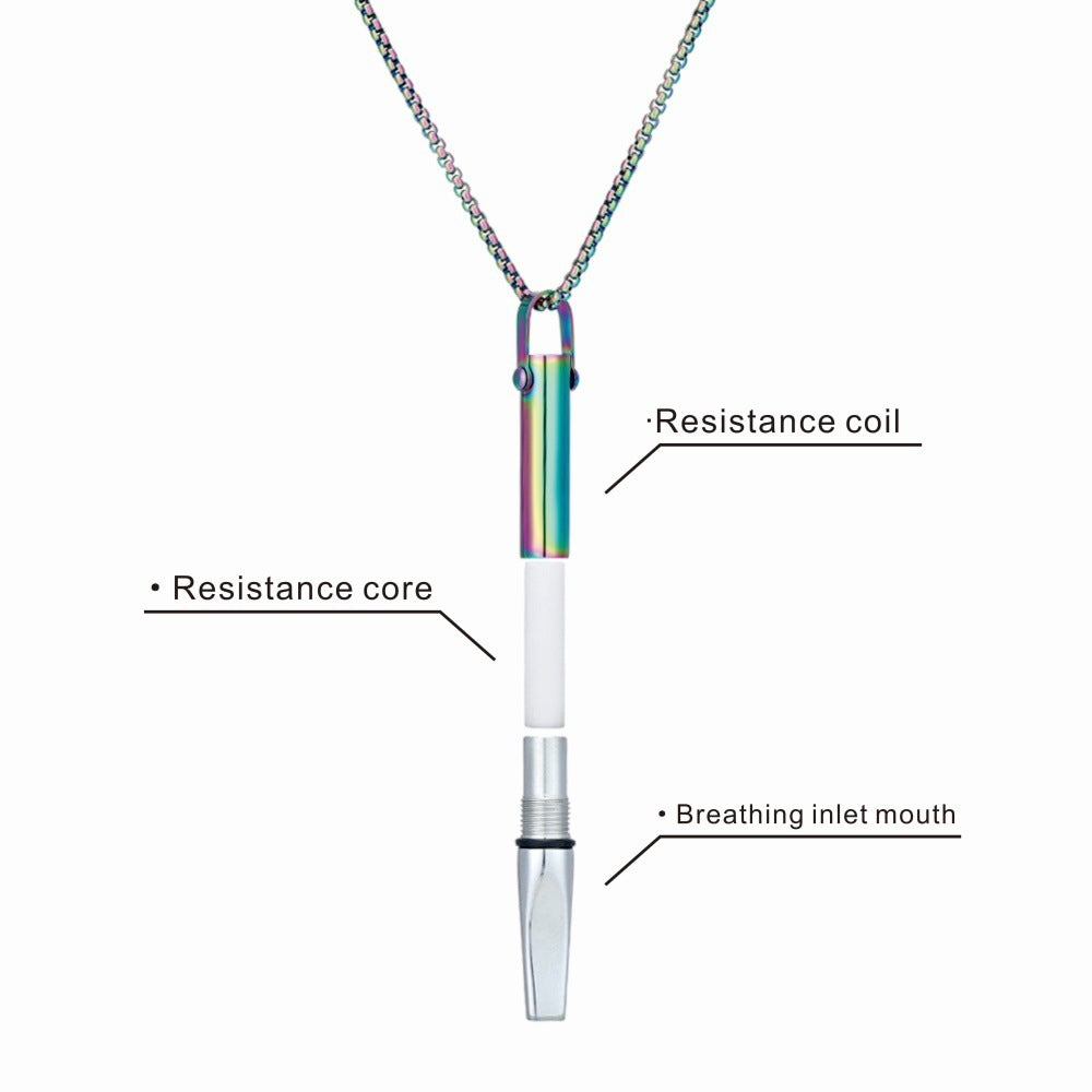 Breathing Resistance Whistle Necklace Round Tube Built-in Cotton Core 6ff6bcd8 769d 4636 b2fb 73bf714c575d