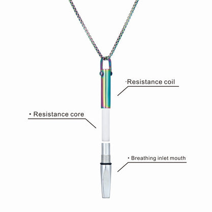 Breathing Resistance Whistle Necklace Round Tube Built-in Cotton Core 6ff6bcd8 769d 4636 b2fb 73bf714c575d