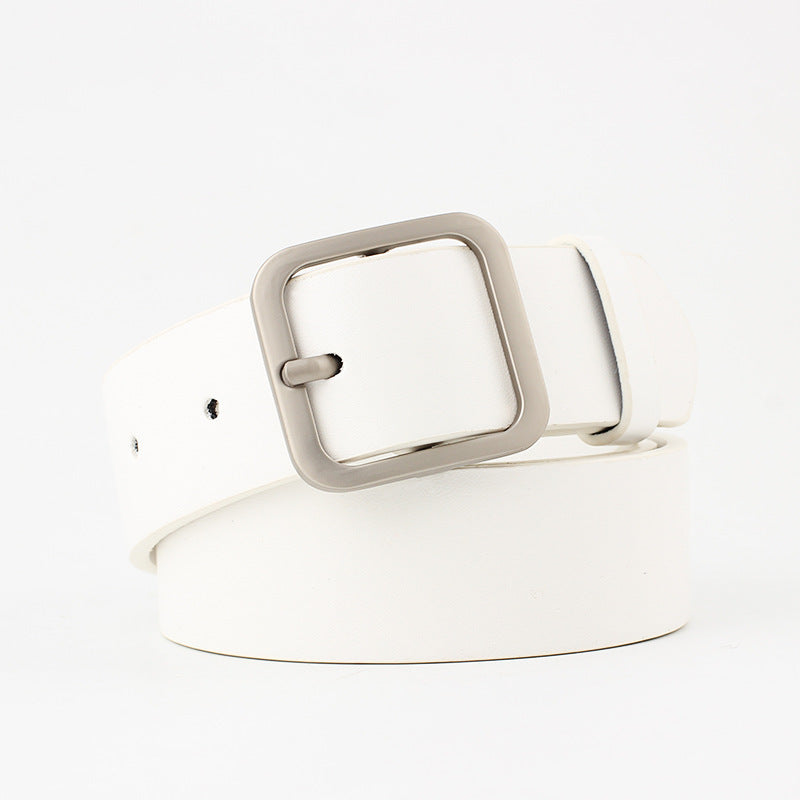 35cm Wide New Retro Alloy Square Buckle Belt - HD Wireless Product #13