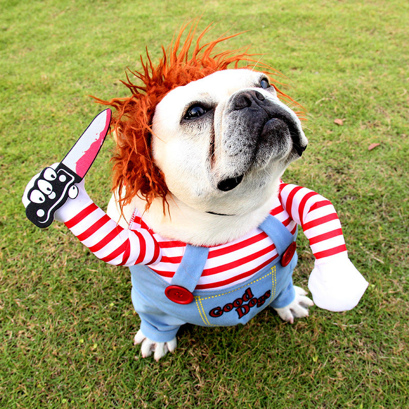 Halloween Pet Costume Pet Dog Funny Clothes Adjustable Dog Cosplay Costume Scary Costume Party Gatherings 700295747590