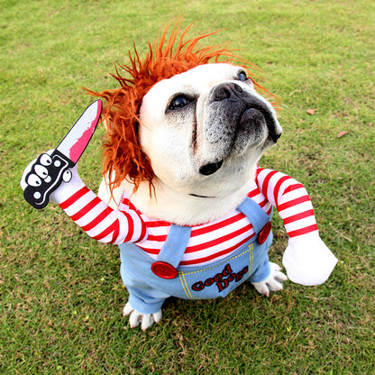 Halloween Pet Costume Pet Dog Funny Clothes Adjustable Dog Cosplay Costume Scary Costume Party Gatherings 700295747590